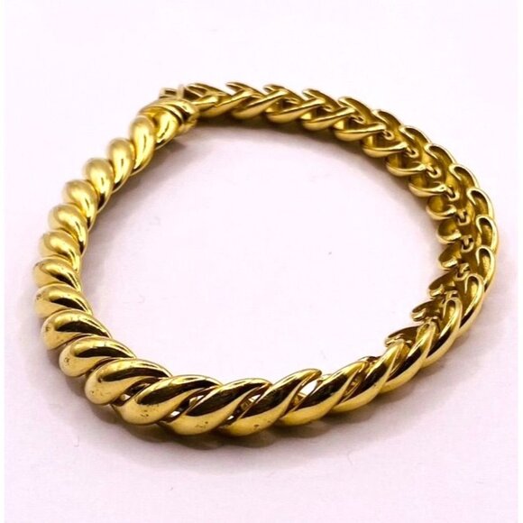 David Yurman Sculpted 18K Yellow Gold  Bracelet 8mm Wide - Picture 11 of 13